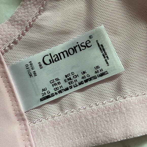 **Glamorise** Full Figure Magic Lift Moisture Control Wirefree Bra NWOT 46H 1064 - Picture 8 of 9